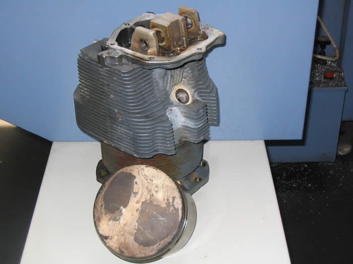 Dirty Lycoming 0-320 Barrel and Piston 